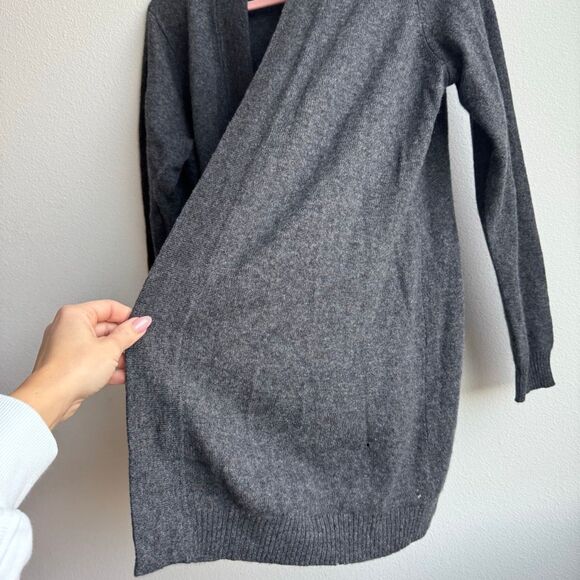 Charter Club 100% Cashmere Gray Open Front Cardigan Duster Size 1X - Picture 2 of 10